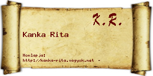 Kanka Rita névjegykártya