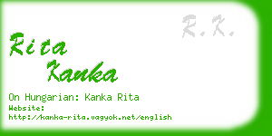 rita kanka business card